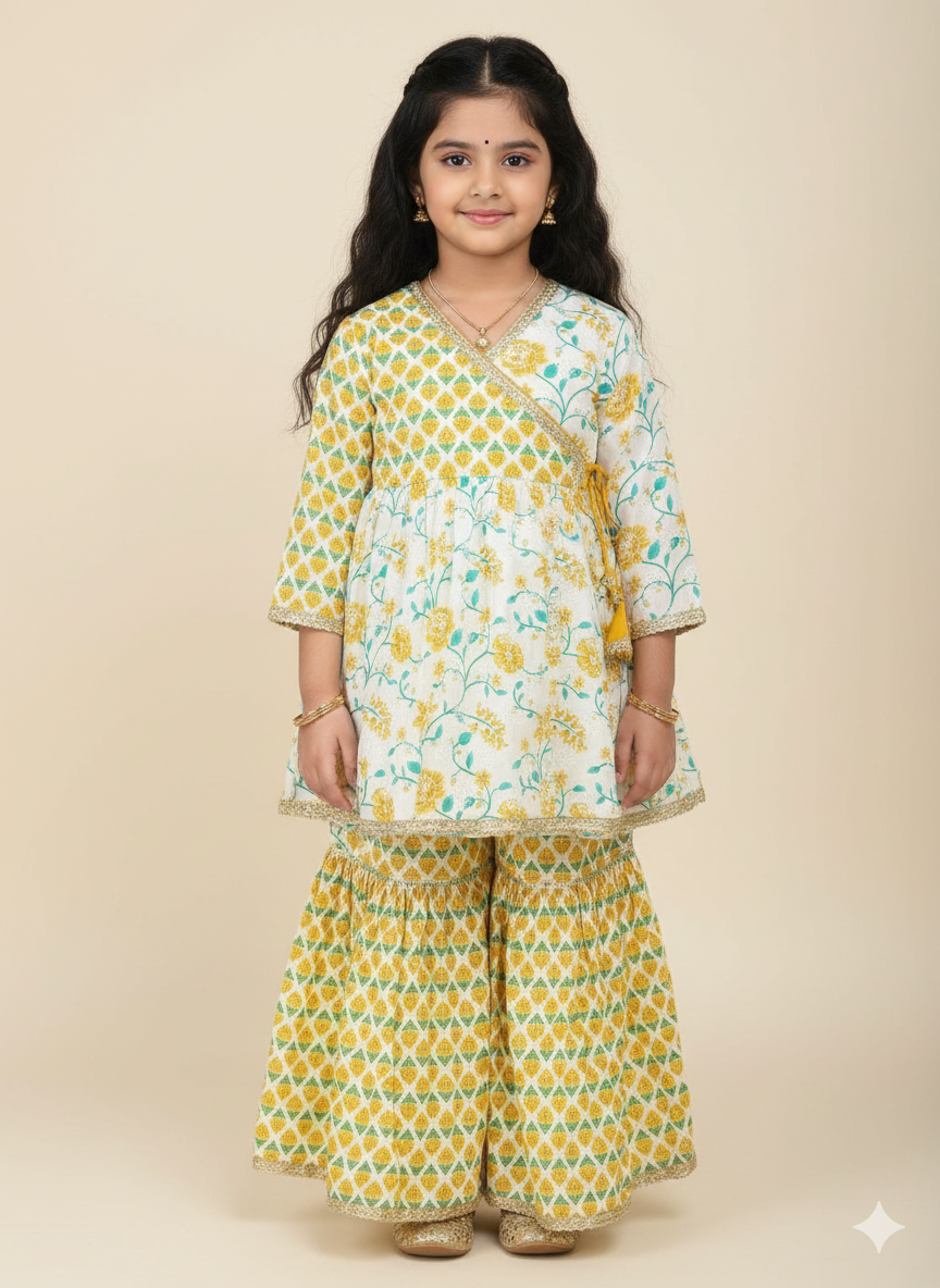 Girl's Sharara set in wholesale