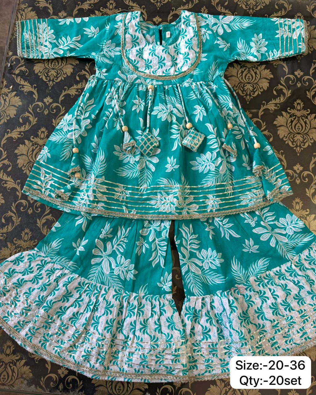 Girl's Peplum Sharara In wholesale