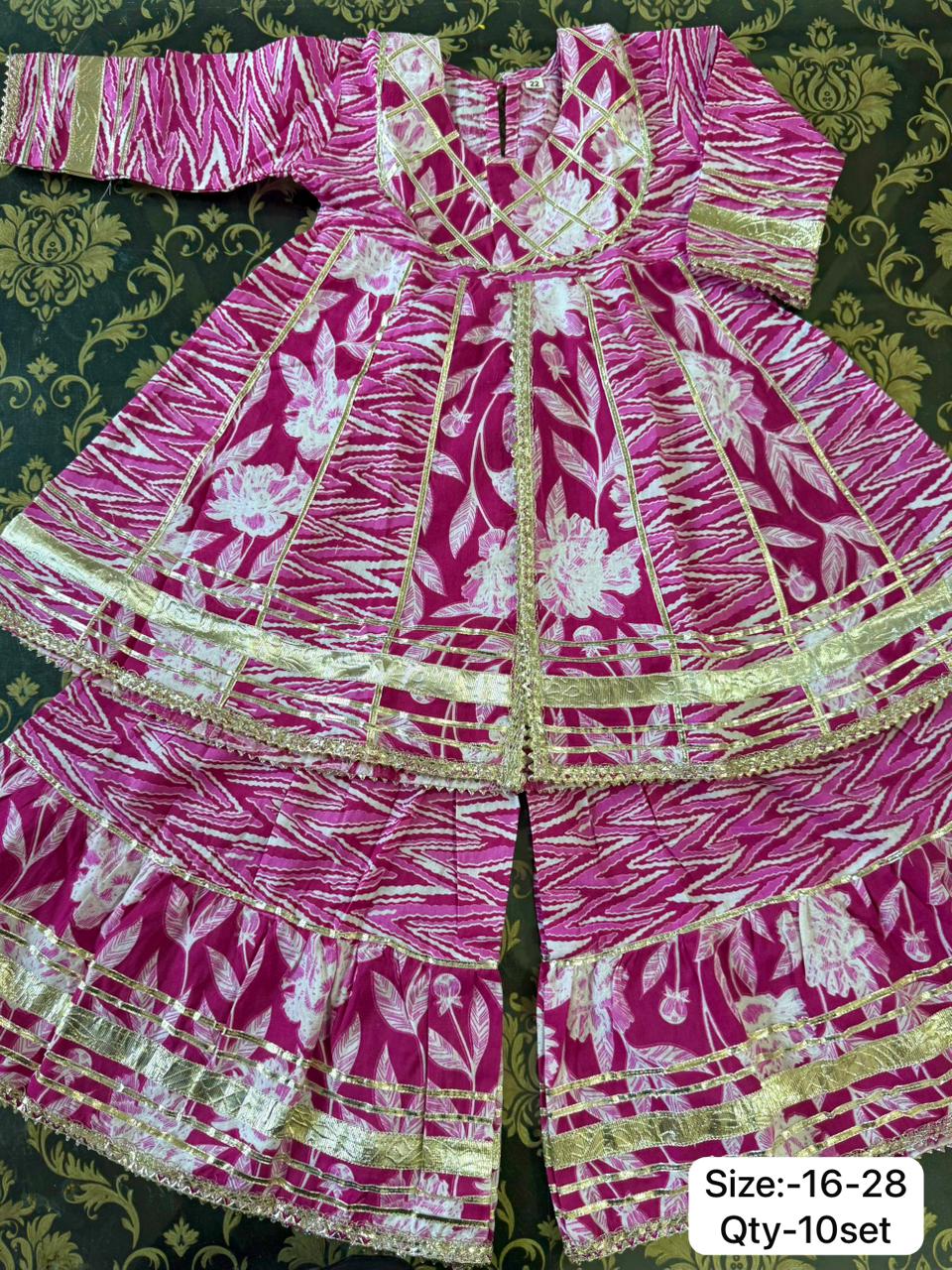 Girl's Peplum Sharara In Wholesale