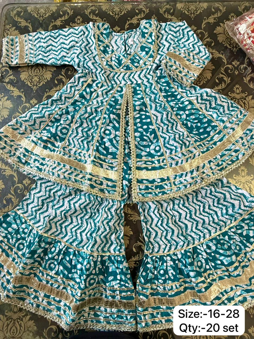 Girl's Peplum Sharara In Wholesale