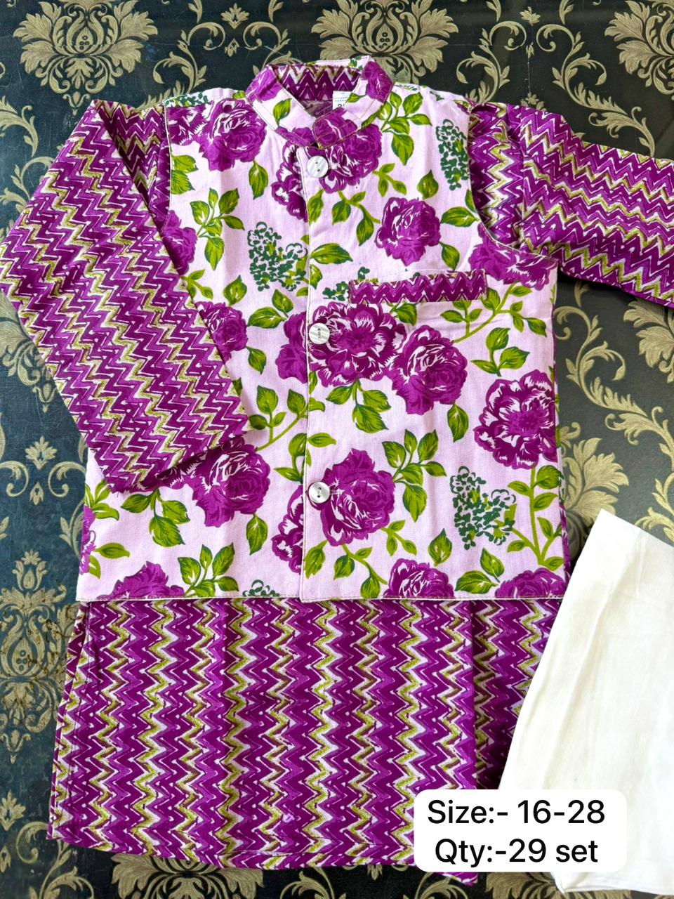 Boy Jacket kurta pajama 3-pic set in wholesale