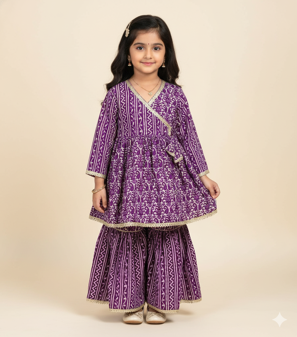 Girl's Sharara set in wholesale