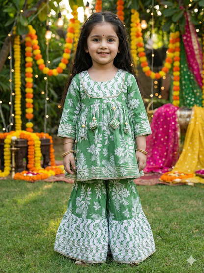 Girl's Peplum Sharara In wholesale