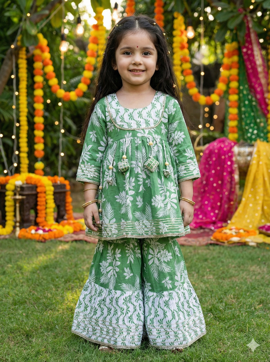 Girl's Peplum Sharara In wholesale