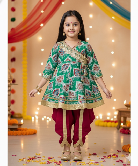 Girl's Peplum dhoti in wholesale