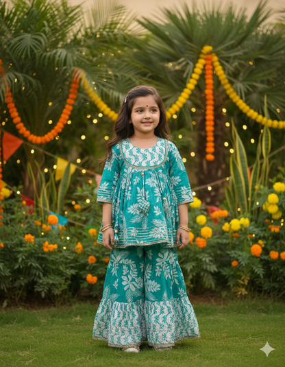 Girl's Peplum Sharara In wholesale