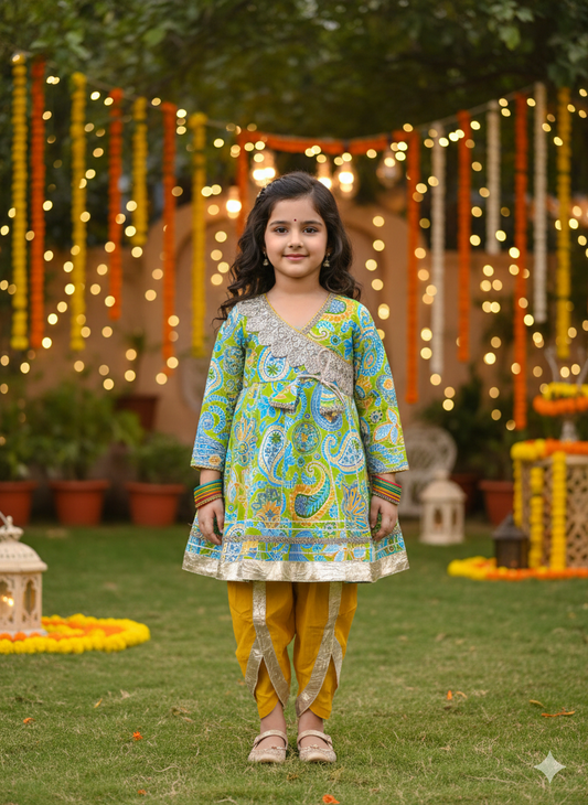 Girl's Peplum dhoti in wholesale