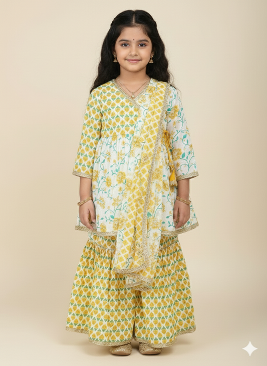Girl's Sharara set in wholesale