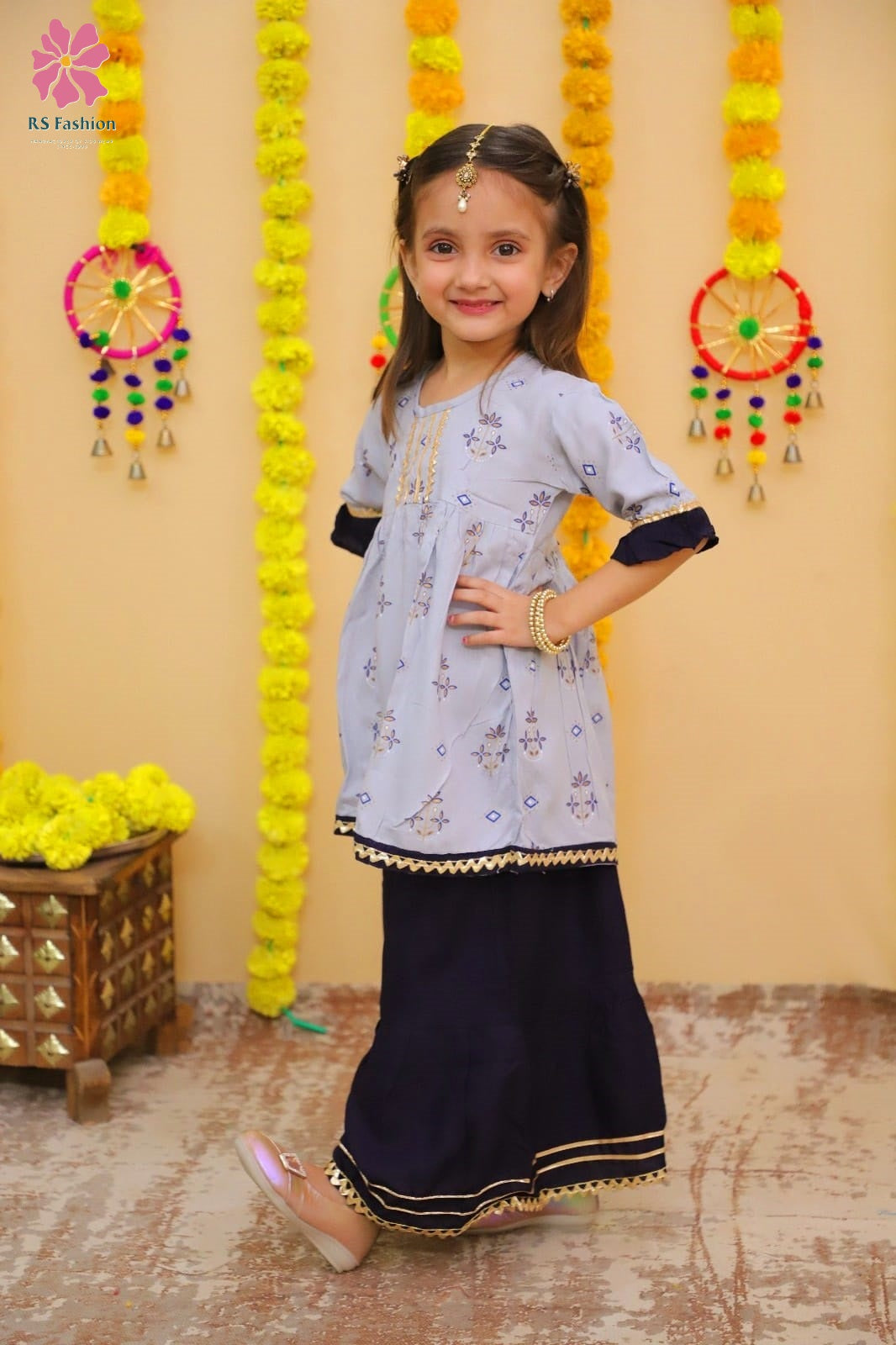 Peplum Sharara set pack of 7 in wholesale