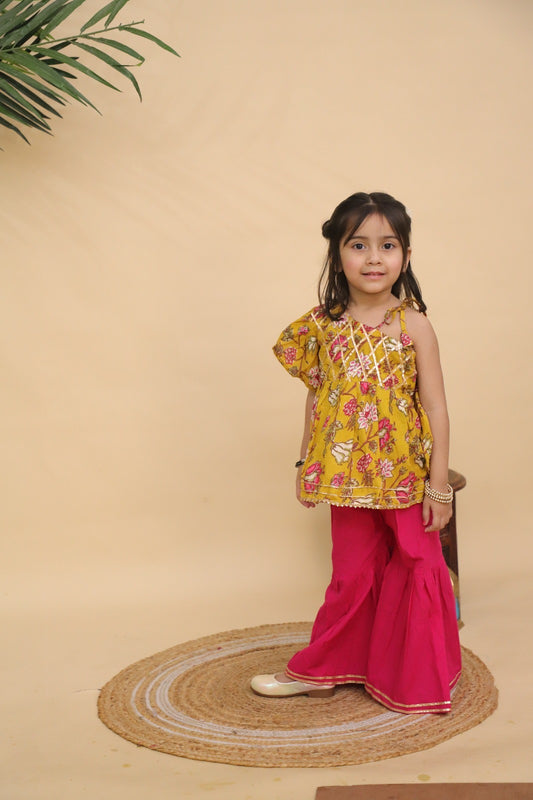 Girl's Peplum Sharara In Wholesale