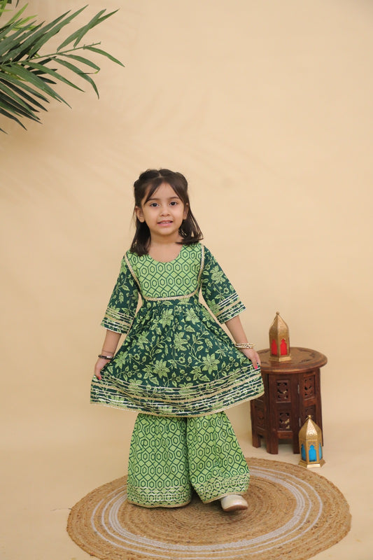 Girl's Peplum Sharara In Wholesale