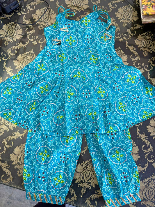 Girl's Sleveless top with Afgani pant