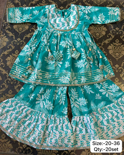 Girl's Peplum Sharara In wholesale