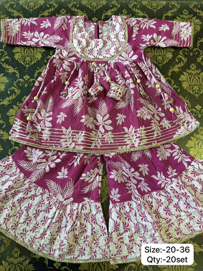 Girl's Peplum Sharara In wholesale