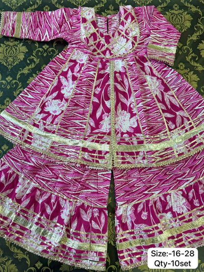 Girl's Peplum Sharara In Wholesale