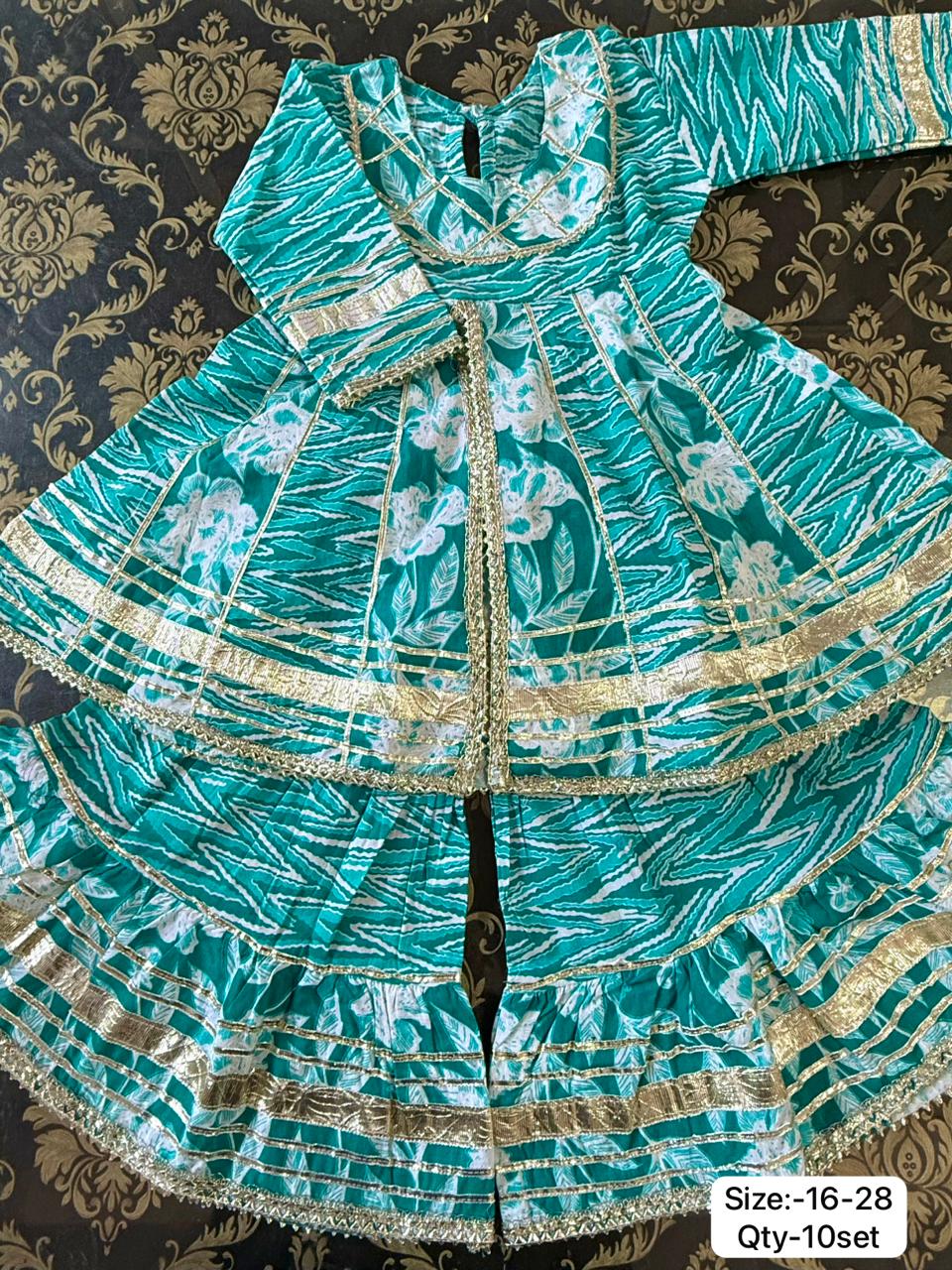 Girl's Peplum Sharara In Wholesale