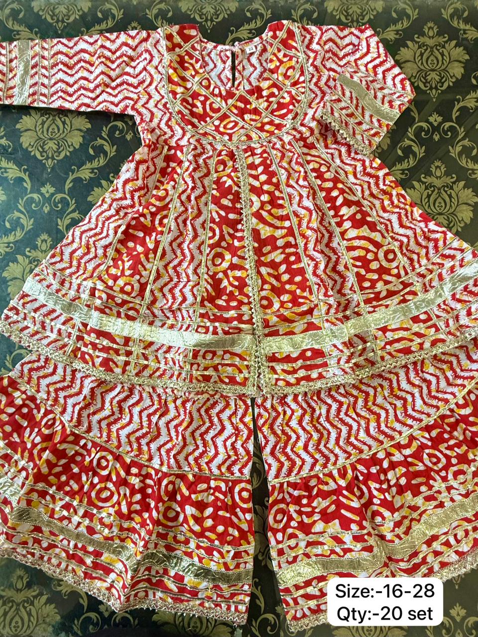 Girl's Peplum Sharara In Wholesale